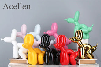 Resin Cute Squat Balloon Dog Figurine – Decor, Creative Home Accessories