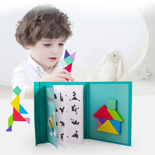 Magnetic 3D Geometric Puzzle – Montessori Tangram Board & Educational Wooden Toy for Kids