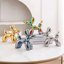 Nordic Ceramic Balloon Dog Sculpture – Abstract Ornament for Home & Office Decor