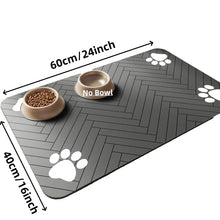 Absorbent Pet Feeding Mat - Waterproof Rubber Backing for Dogs & Cats