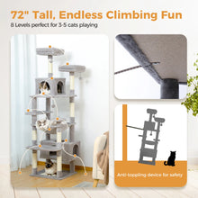 Large Cat Tree and Tower With Sisal-Covered Scratching Posts