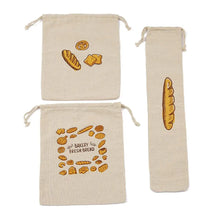 Reusable Linen Bread Bags – Large, Washable, Unbleached Storage