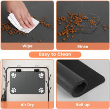 Absorbent Pet Feeding Mat - Waterproof Rubber Backing for Dogs & Cats