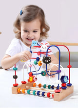 Montessori Bead Maze Adventure – Wooden Roller Coaster Toy for Toddlers