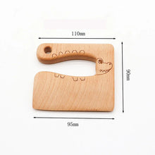 Kids' Wooden Safety Knife Montessori – Cute Shape Kitchen Tool for Cutting Fruits & Vegetables