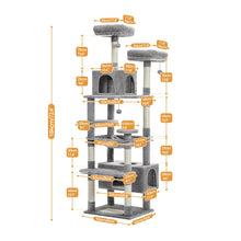 Large Cat Tree and Tower With Sisal-Covered Scratching Posts