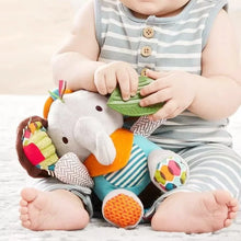 Montessori Plush Elephant Stroller Toy - Soft Pendant for Newborns & Toddlers