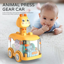 Pull-Back Giraffe Gear Toy Car - Inertial Puzzle Car for Kids