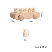 Wooden Birthday Train Toy - Montessori Puzzle Track Car