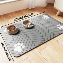 Absorbent Pet Feeding Mat - Waterproof Rubber Backing for Dogs & Cats