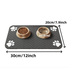 Absorbent Pet Feeding Mat - Waterproof Rubber Backing for Dogs & Cats