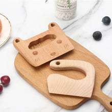 Kids' Wooden Safety Knife Montessori – Cute Shape Kitchen Tool for Cutting Fruits & Vegetables