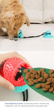 Interactive Large Dog Toy – Suction Cup Rope Ball with Slow Feeder, Chew & Teeth Cleaning