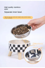 Elevated Cat Feeder Bowl - Anti-Choking Raised Food & Water Bowl with Stand