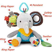 Montessori Plush Elephant Stroller Toy - Soft Pendant for Newborns & Toddlers