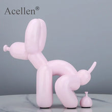 Resin Cute Squat Balloon Dog Figurine – Decor, Creative Home Accessories