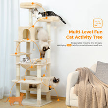 Large Cat Tree and Tower With Sisal-Covered Scratching Posts