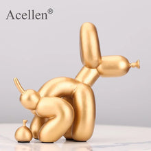 Resin Cute Squat Balloon Dog Figurine – Decor, Creative Home Accessories