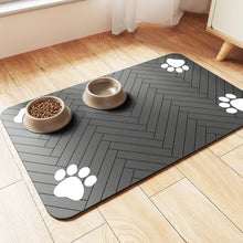 Absorbent Pet Feeding Mat - Waterproof Rubber Backing for Dogs & Cats