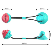 Interactive Large Dog Toy – Suction Cup Rope Ball with Slow Feeder, Chew & Teeth Cleaning