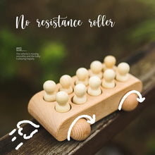 Wooden Birthday Train Toy - Montessori Puzzle Track Car