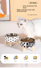 Elevated Cat Feeder Bowl - Anti-Choking Raised Food & Water Bowl with Stand