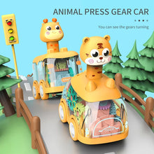 Pull-Back Giraffe Gear Toy Car - Inertial Puzzle Car for Kids