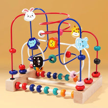 Montessori Bead Maze Adventure – Wooden Roller Coaster Toy for Toddlers