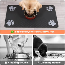 Absorbent Pet Feeding Mat - Waterproof Rubber Backing for Dogs & Cats