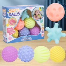 6 PCS Sensory Balls for Babies - Soft Textured Massage & Rattle Toys for Infants