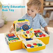 School Bus Steering Wheel Toy – Light, Sound & Music | Driving Simulation for Kids